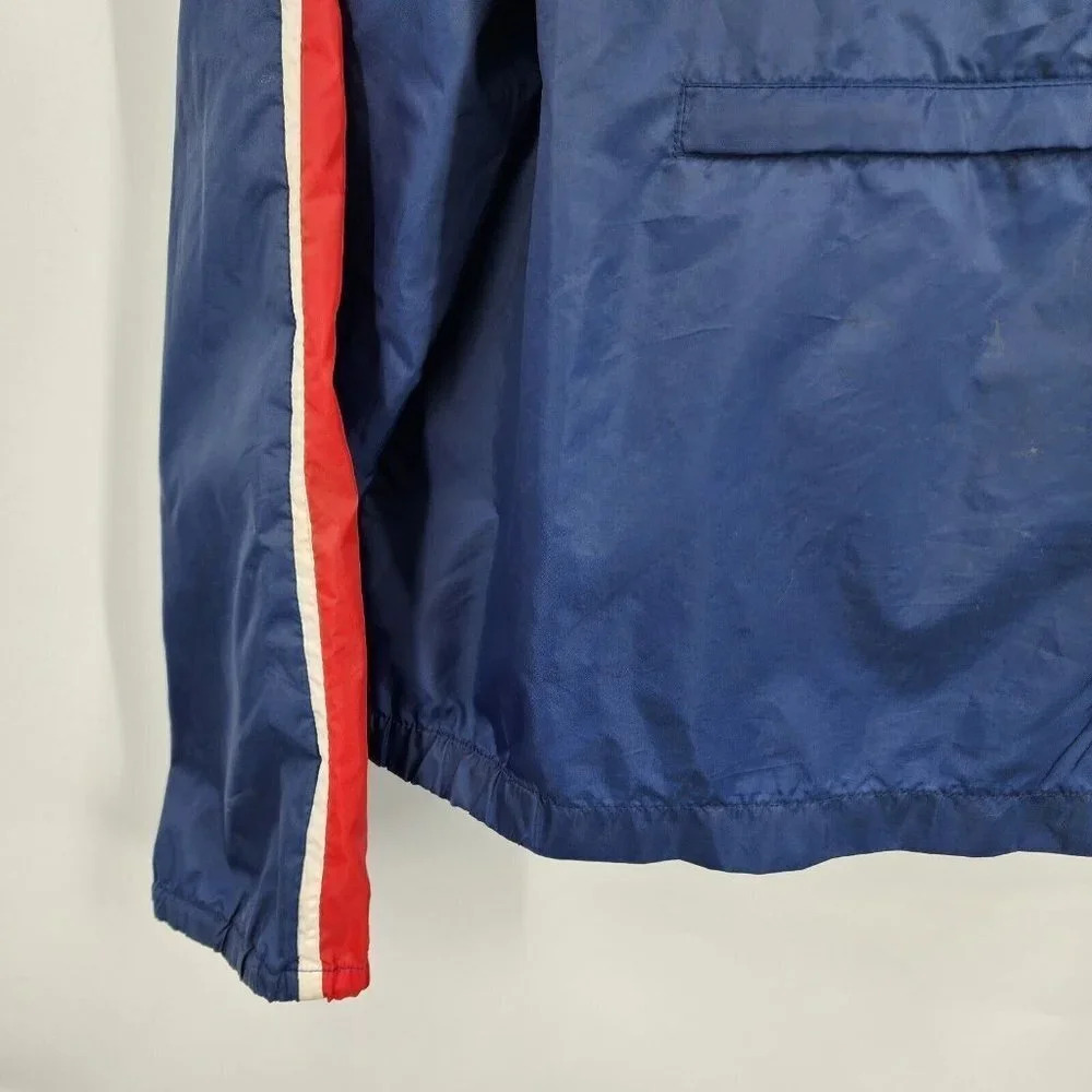 Nike Men's Vintage Jacket Windbreaker Pullover Red White Blue 1/4‎ Zip Size L - Picture 5 of 11